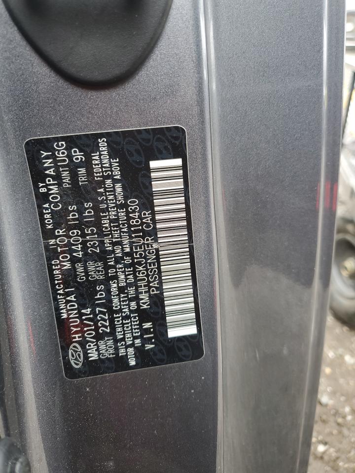 2014 Hyundai Genesis Coupe 3.8L VIN: KMHHU6KJ5EU118430 Lot: 80327065