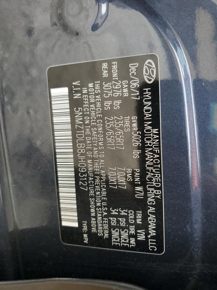 2018 Hyundai Santa Fe Sport VIN: 5NMZTDLB8JH093127 Lot: 81774275