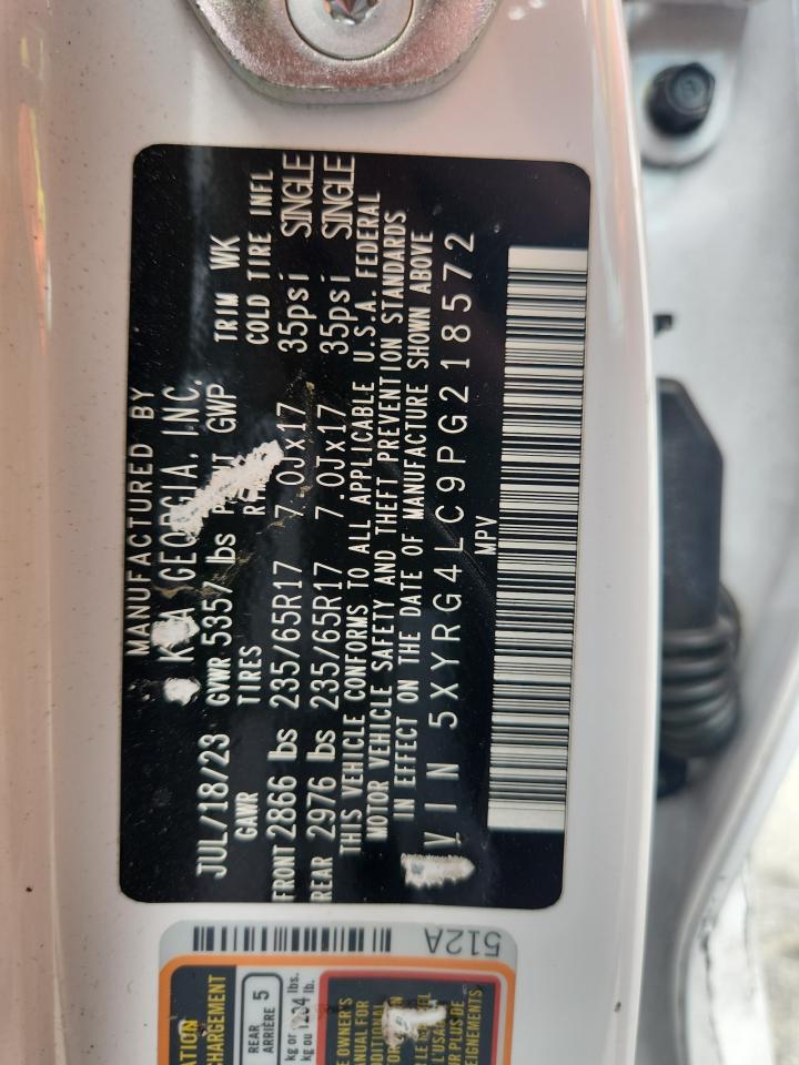 2023 Kia Sorento Lx VIN: 5XYRG4LC9PG218572 Lot: 81099085