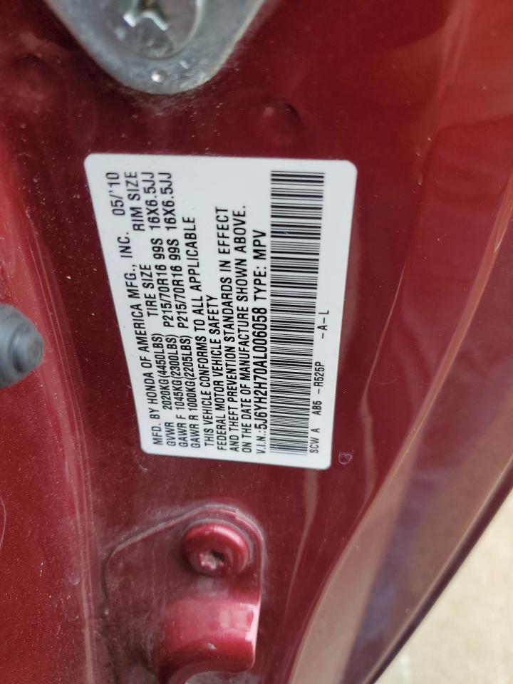 2010 Honda Element Ex VIN: 5J6YH2H70AL006058 Lot: 82035665