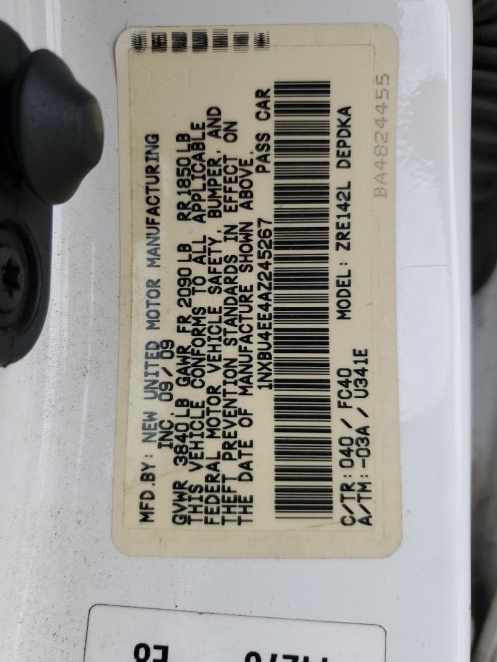 2010 Toyota Corolla Base VIN: 1NXBU4EE4AZ245267 Lot: 83856005