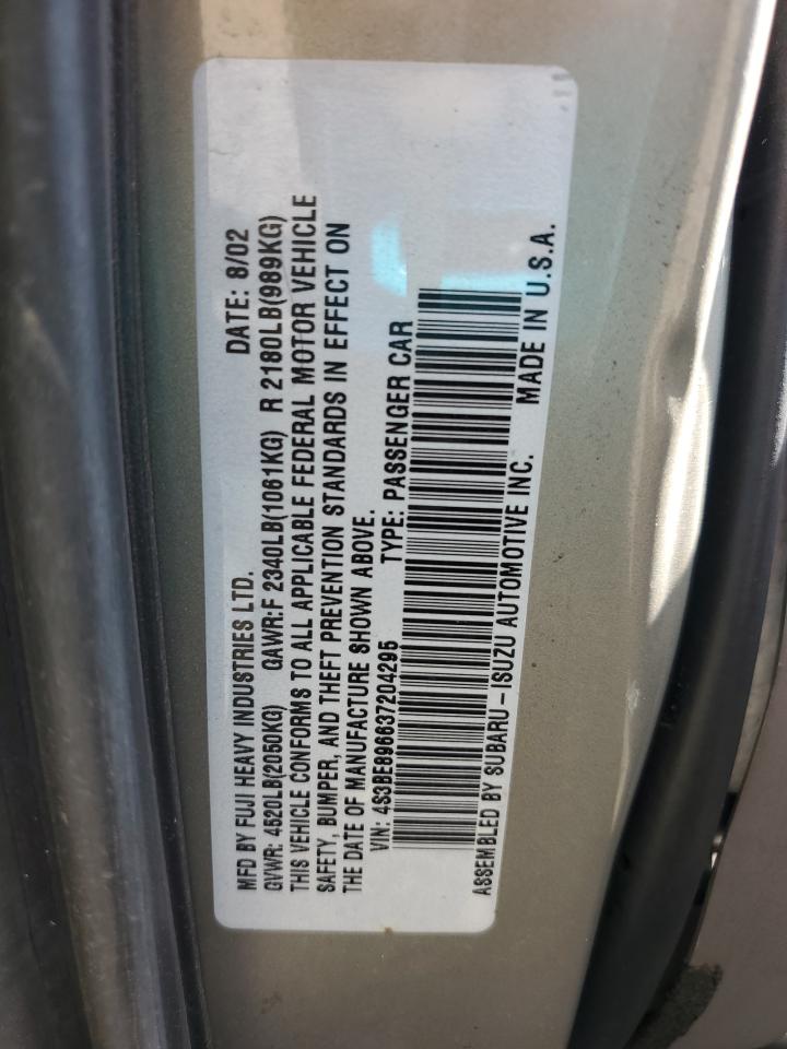 2003 Subaru Legacy Outback 3.0 H6 VIN: 4S3BE896637204295 Lot: 81600605