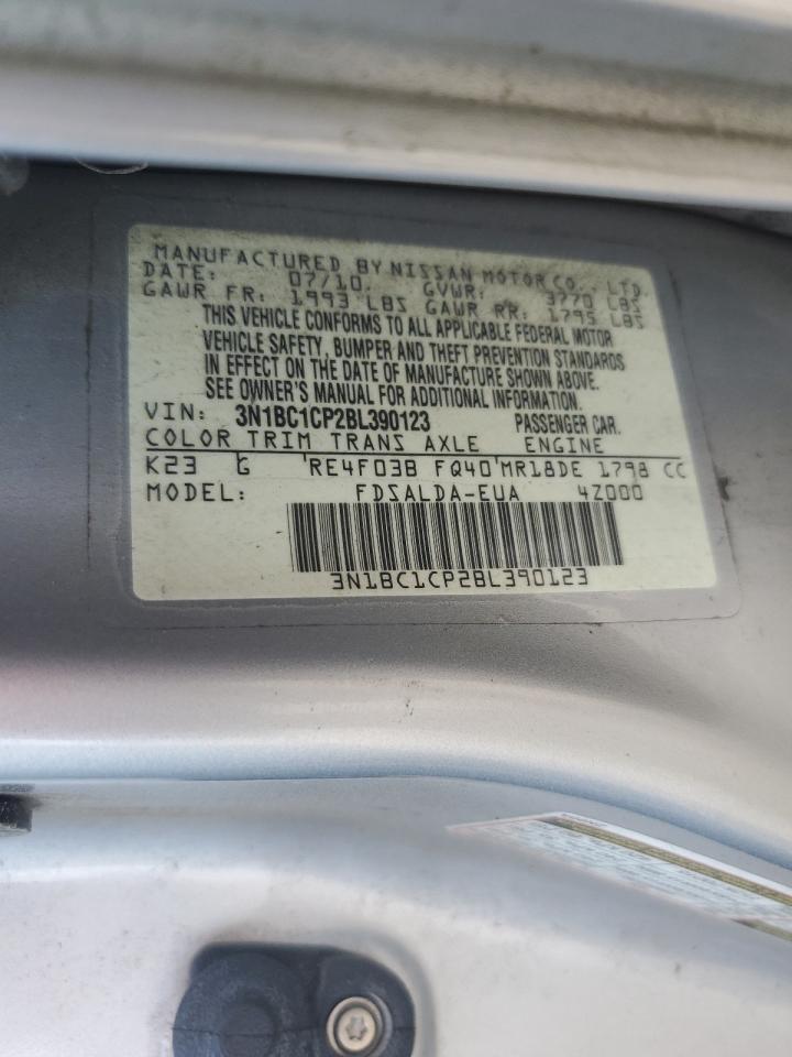 2011 Nissan Versa S VIN: 3N1BC1CP2BL390123 Lot: 81591415