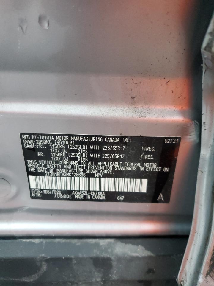 2021 Toyota Rav4 Le VIN: 2T3H1RFV3MC125696 Lot: 71218045