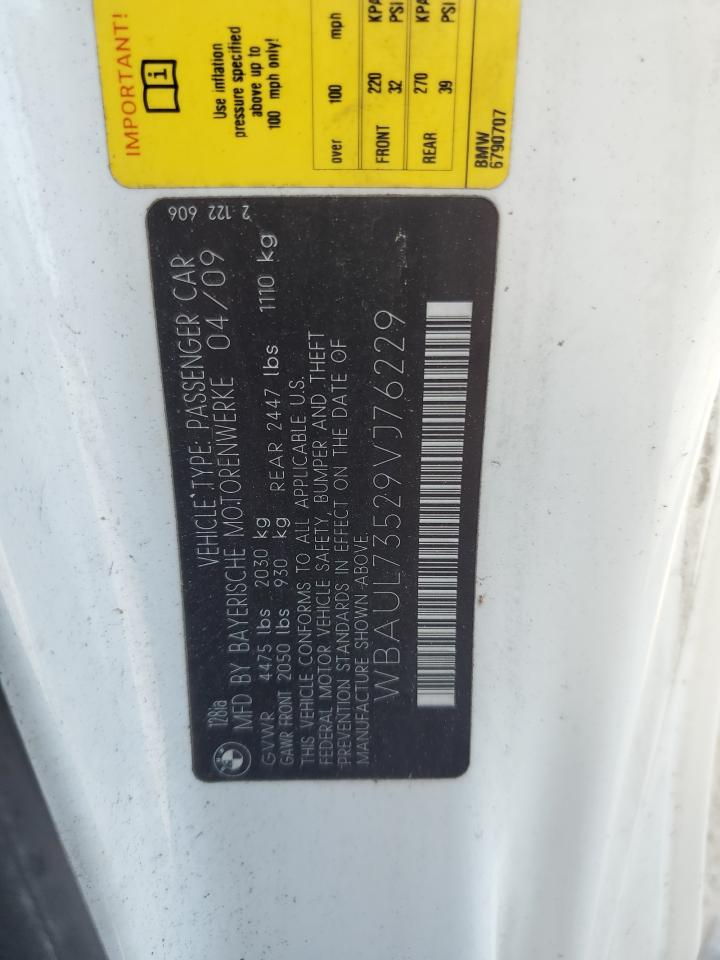 2009 BMW 128 I VIN: WBAUL73529VJ76229 Lot: 71669165