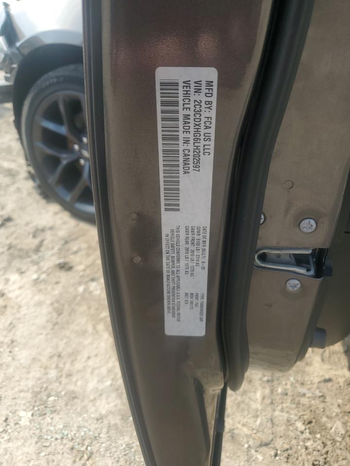 2020 Dodge Charger Gt VIN: 2C3CDXHG6LH202597 Lot: 81385925