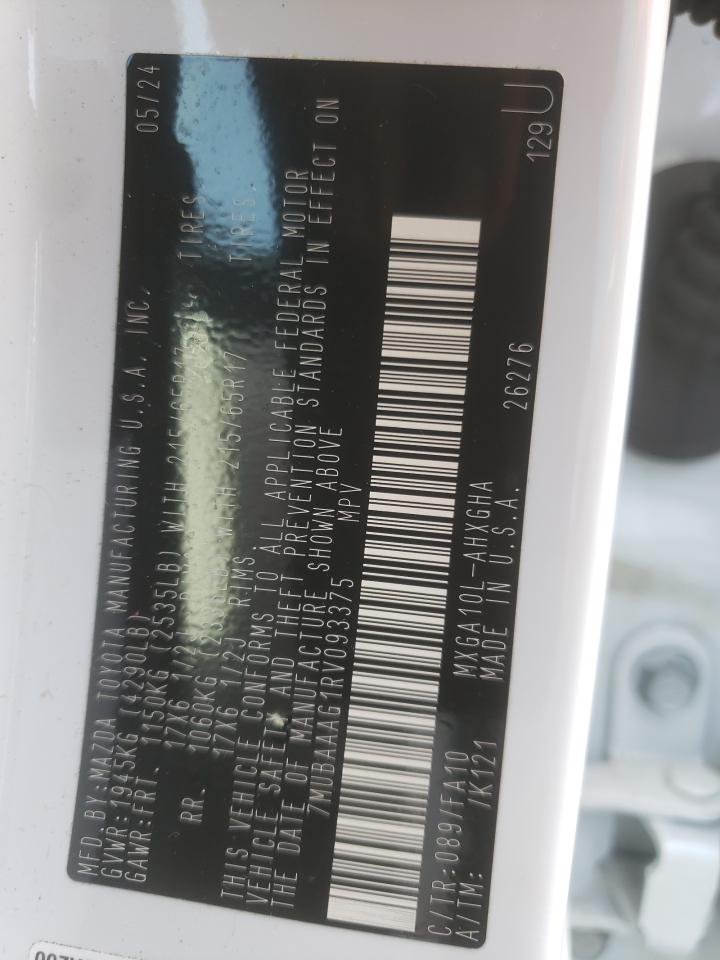 2024 Toyota Corolla Cross Le VIN: 7MUBAAAG1RV093375 Lot: 71647755