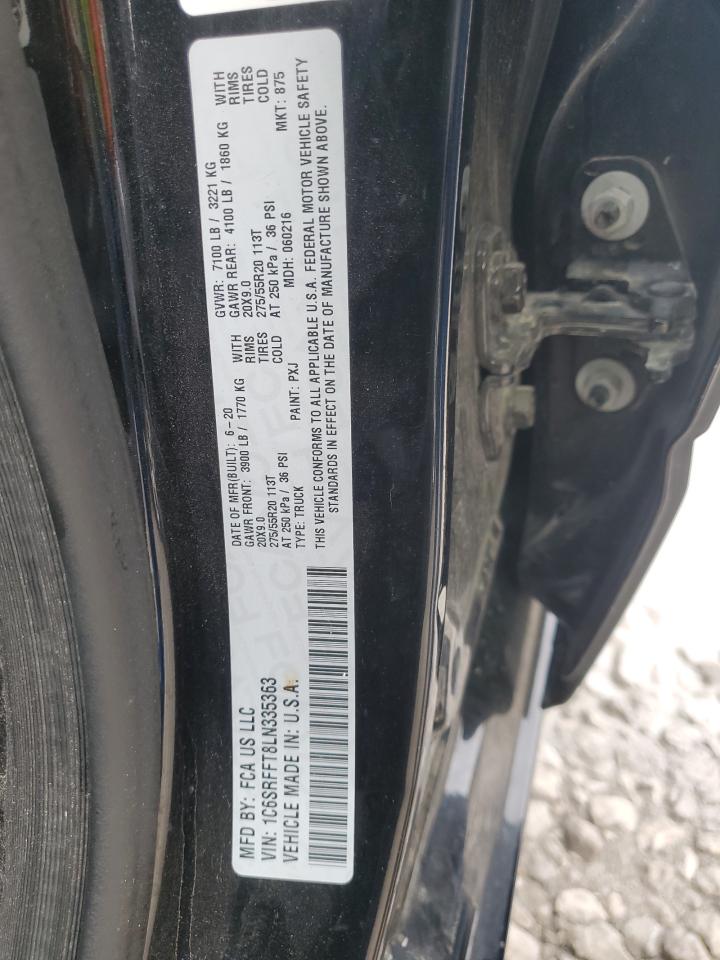 2020 Ram 1500 Big Horn/Lone Star VIN: 1C6SRFFT8LN335363 Lot: 81596795