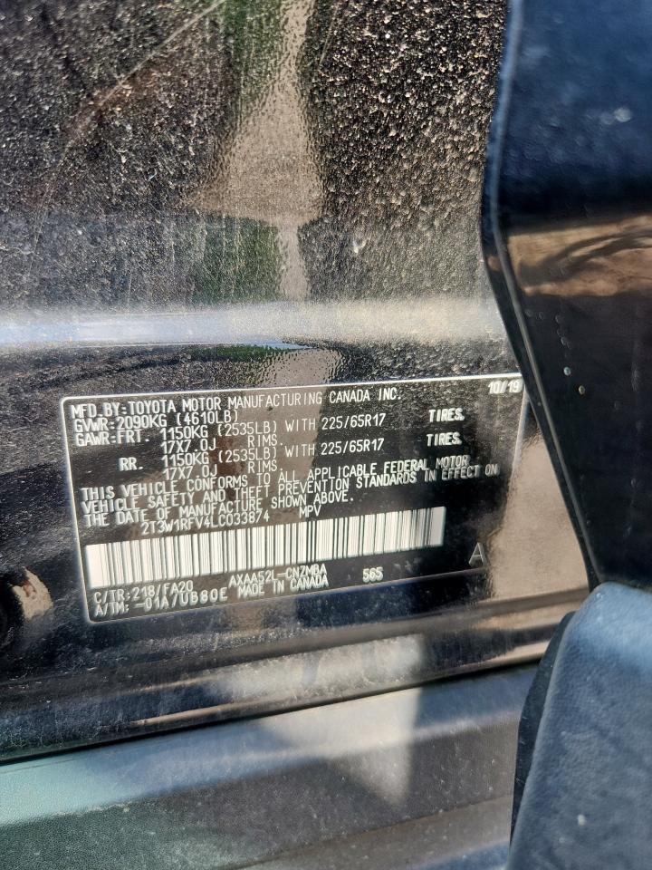 2020 Toyota Rav4 Xle VIN: 2T3W1RFV4LC033874 Lot: 81007145