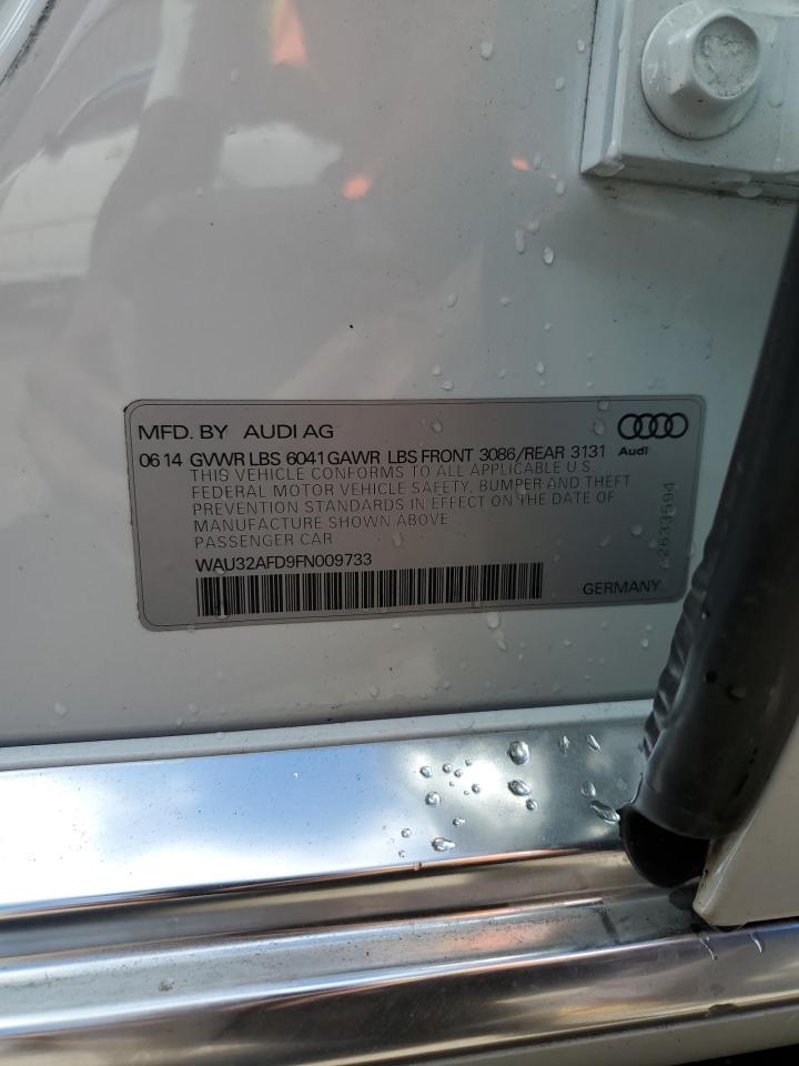2015 Audi A8 L Quattro VIN: WAU32AFD9FN009733 Lot: 81575755