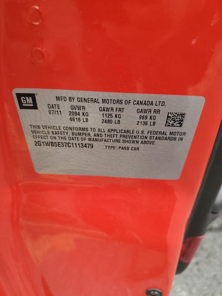 2012 Chevrolet Impala Lt VIN: 2G1WB5E37C1113479 Lot: 82107985