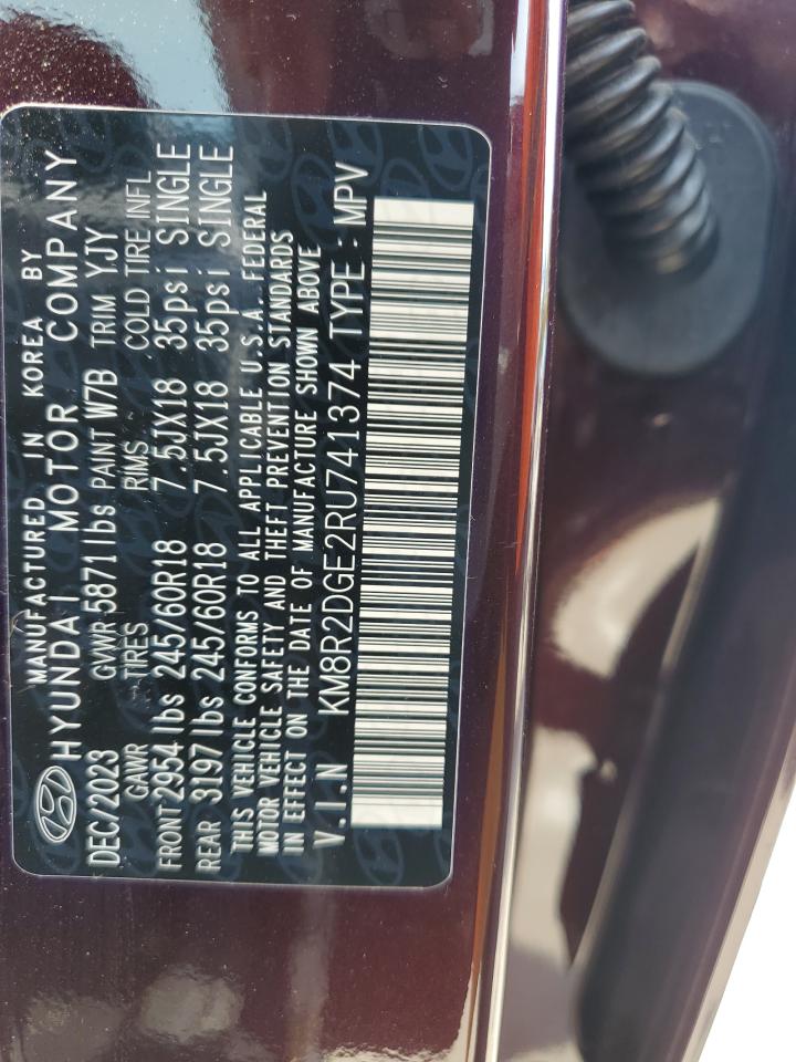 2024 Hyundai Palisade Sel VIN: KM8R2DGE2RU741374 Lot: 81117145