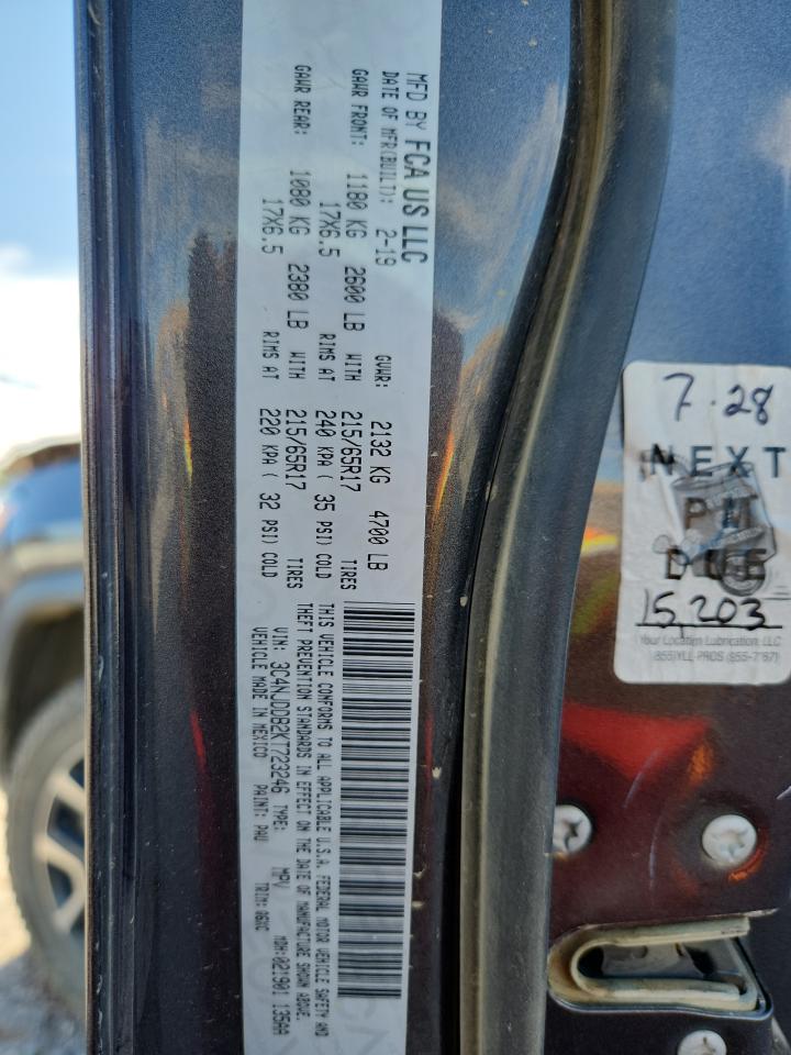 2019 Jeep Compass Trailhawk VIN: 3C4NJDDB2KT723246 Lot: 80224615