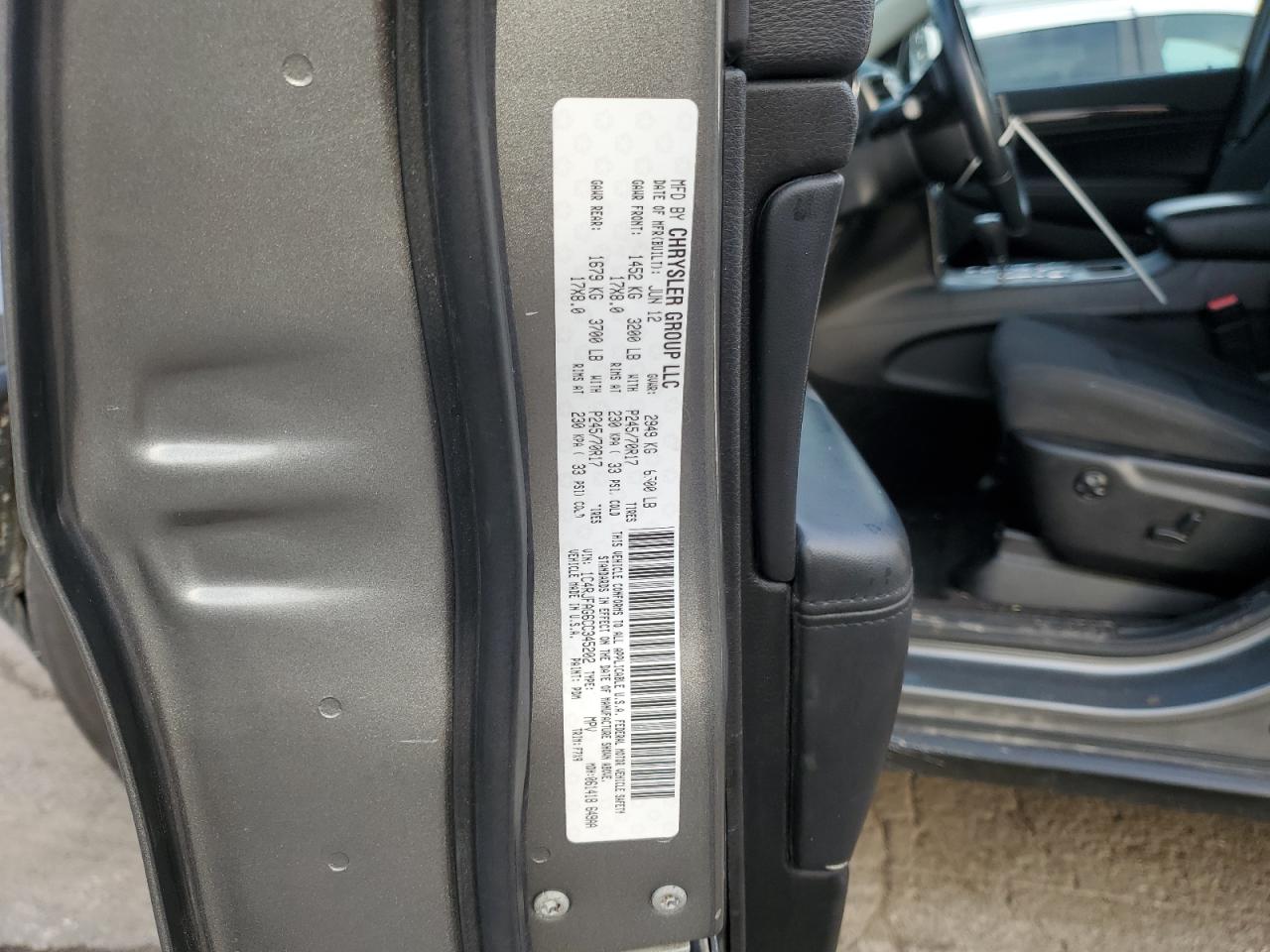 2012 Jeep Grand Cherokee Laredo VIN: 1C4RJFAG6CC345202 Lot: 83782205