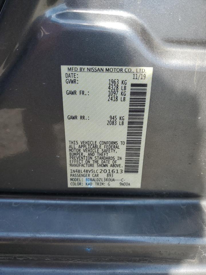 2020 Nissan Altima S VIN: 1N4BL4BV5LC201613 Lot: 71512935