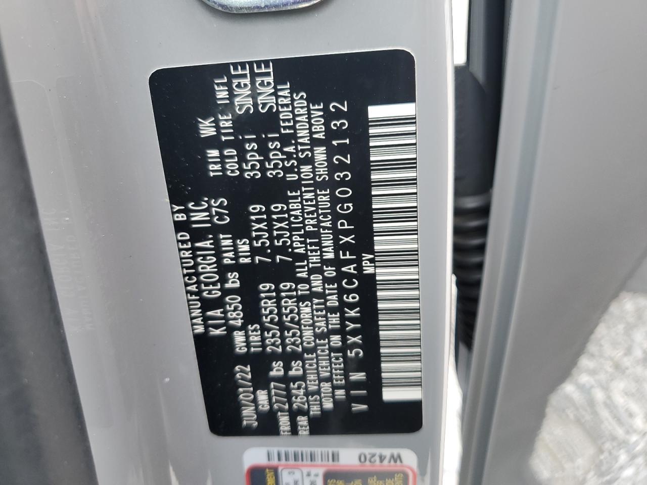 2023 Kia Sportage X Line VIN: 5XYK6CAFXPG032132 Lot: 71781575