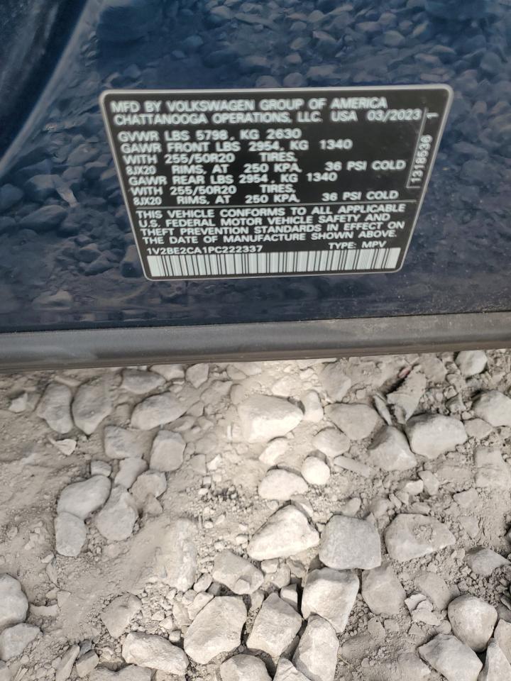 2023 Volkswagen Atlas Cross Sport Sel VIN: 1V2BE2CA1PC222337 Lot: 71226085