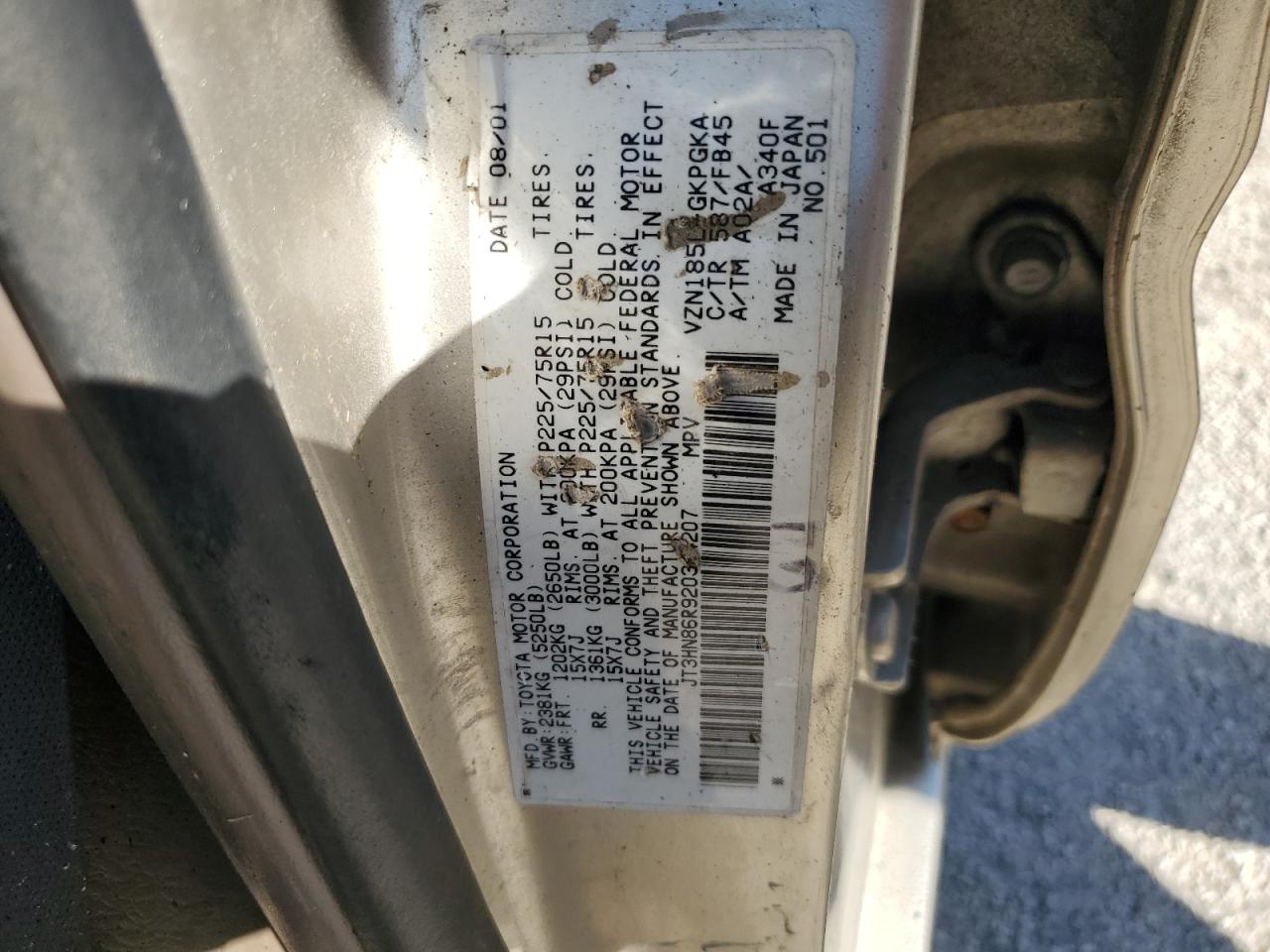 2002 Toyota 4Runner Sr5 VIN: JT3HN86R920364207 Lot: 82038795