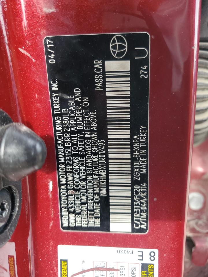 2018 Toyota C-Hr Xle VIN: NMTKHMBX1JR012495 Lot: 83826305