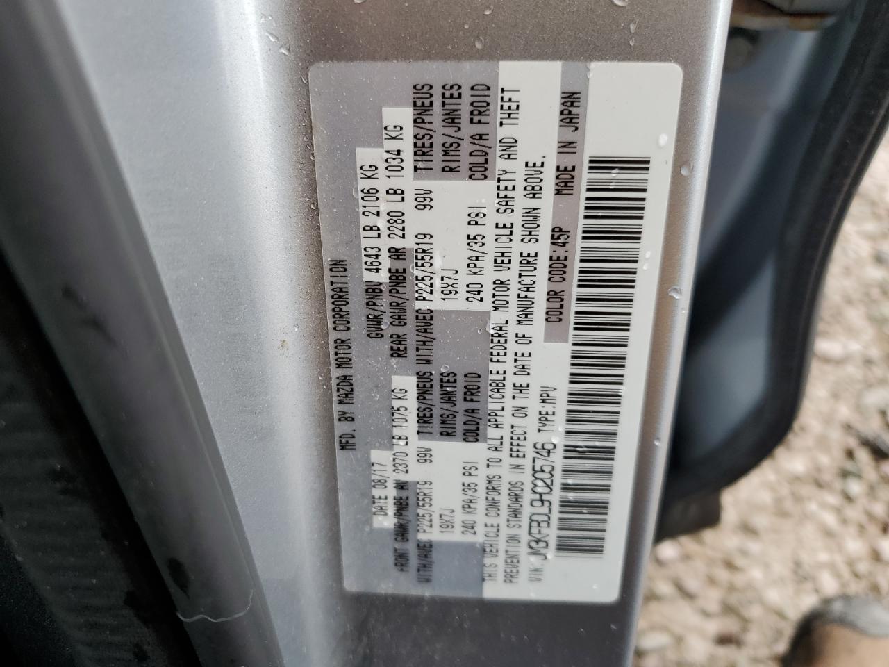 2017 Mazda Cx-5 Grand Touring VIN: JM3KFBDL9H0205746 Lot: 83964855