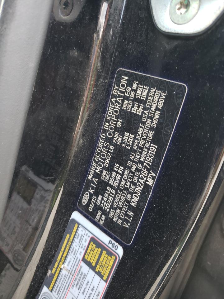 2015 Kia Soul VIN: KNDJN2A26F7193191 Lot: 81737545