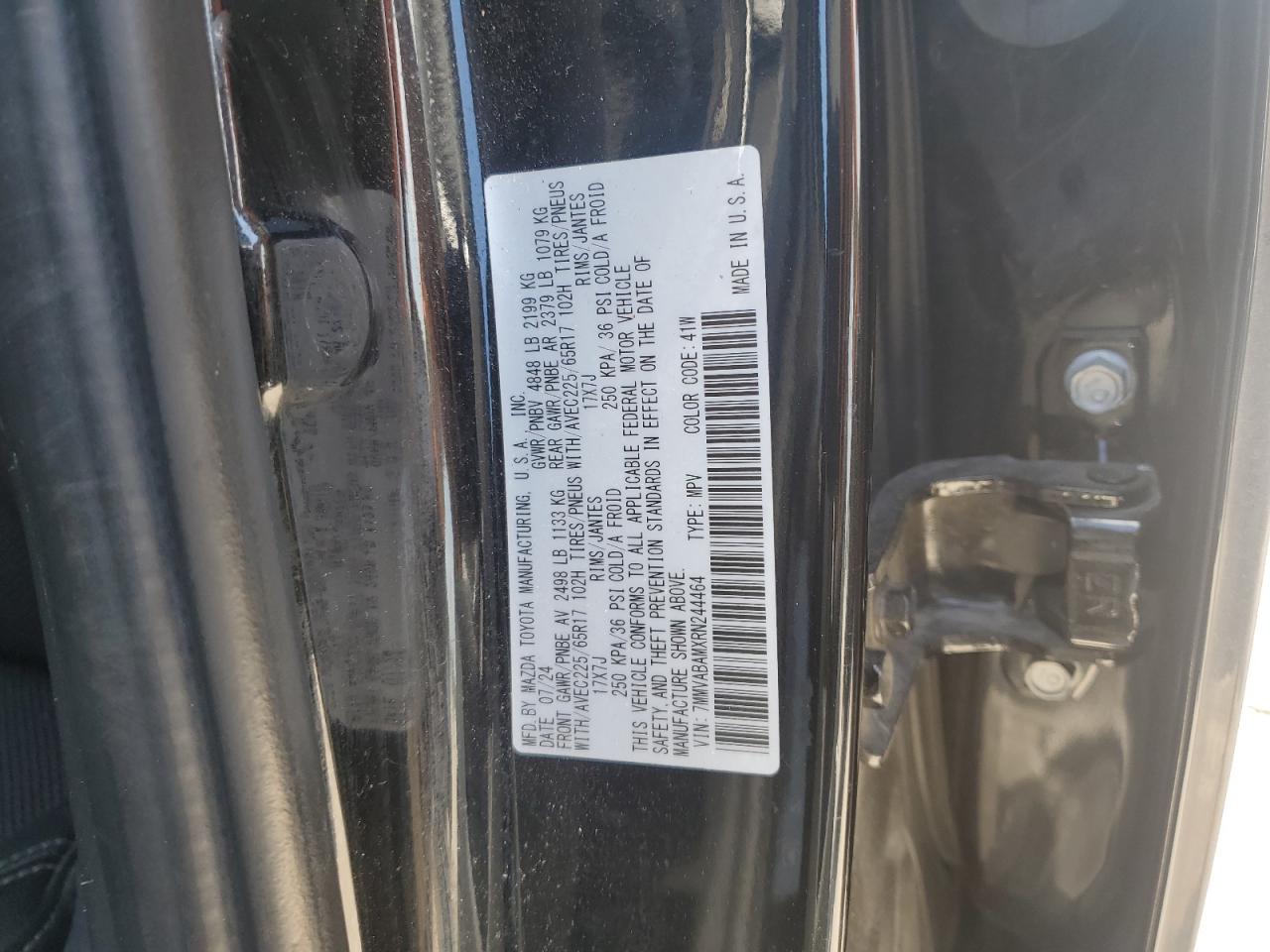 2024 Mazda Cx-50 Select VIN: 7MMVABAMXRN244464 Lot: 51038165