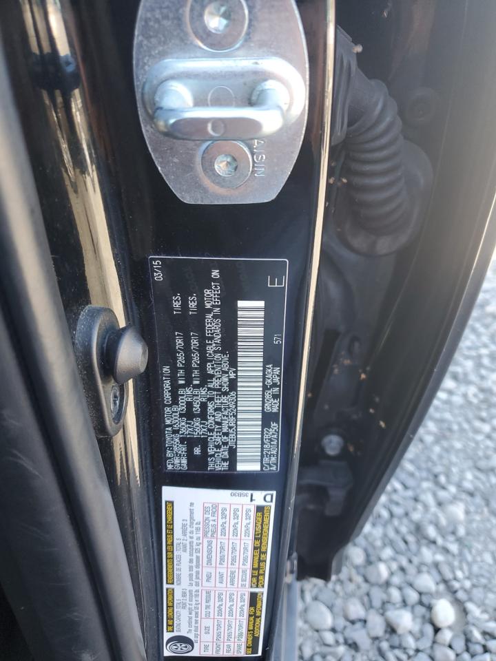 2015 Toyota 4Runner Sr5/Sr5 Premium VIN: JTEBU5JR8F5249306 Lot: 81237815