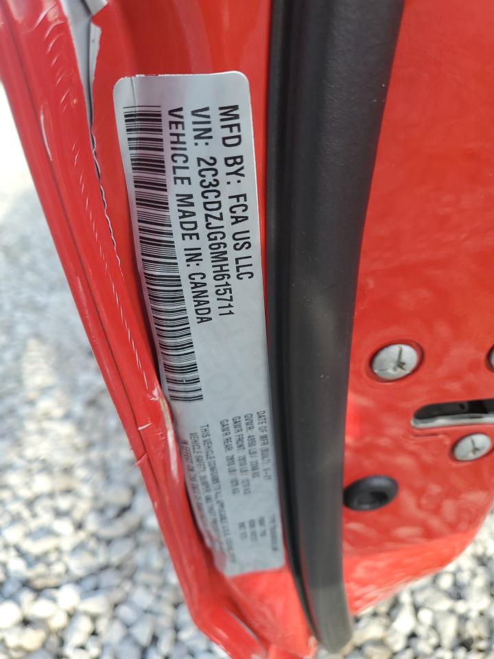 2021 Dodge Challenger Gt VIN: 2C3CDZJG6MH615711 Lot: 81954315