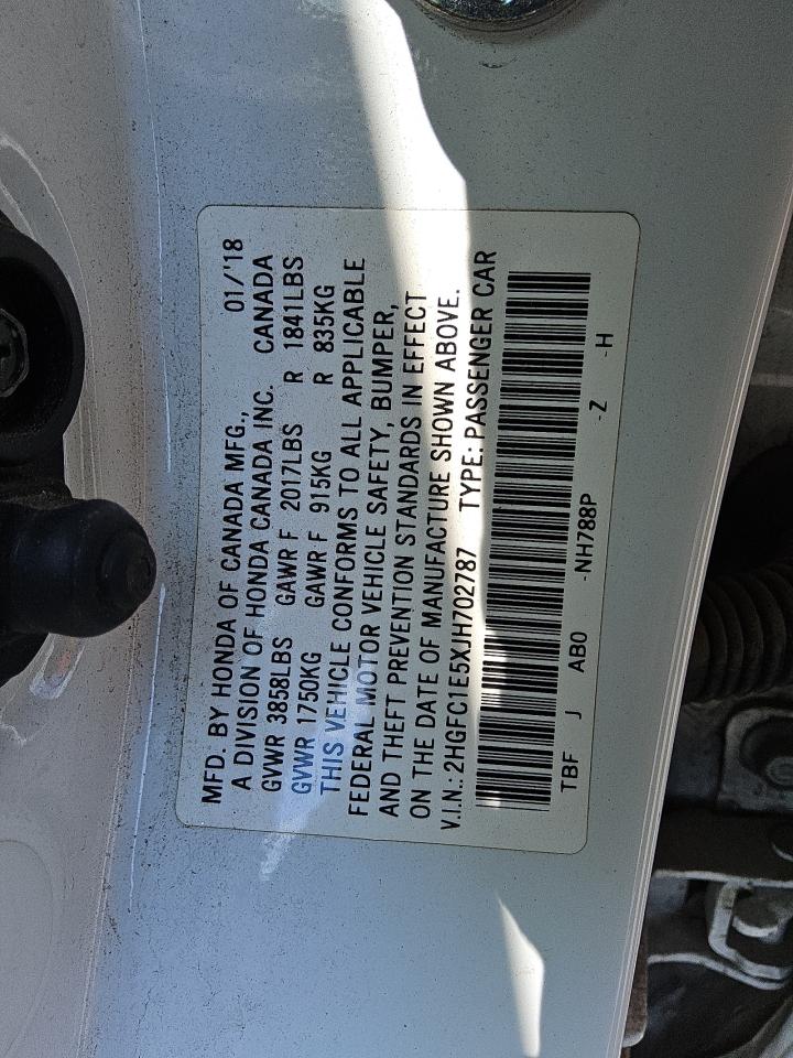 2018 Honda Civic Si VIN: 2HGFC1E5XJH702787 Lot: 70679055