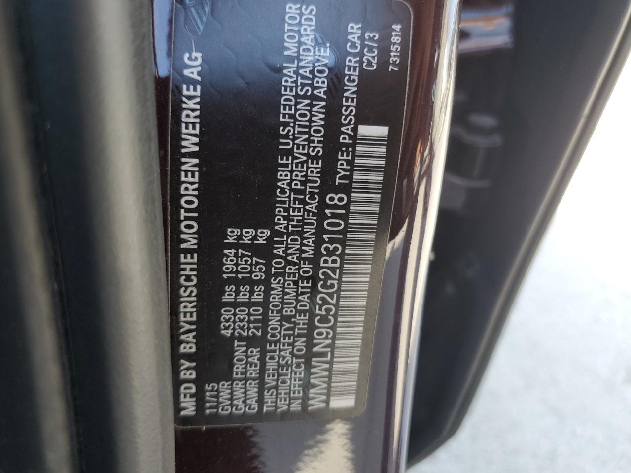 2016 Mini Cooper S Clubman VIN: WMWLN9C52G2B31018 Lot: 81508405