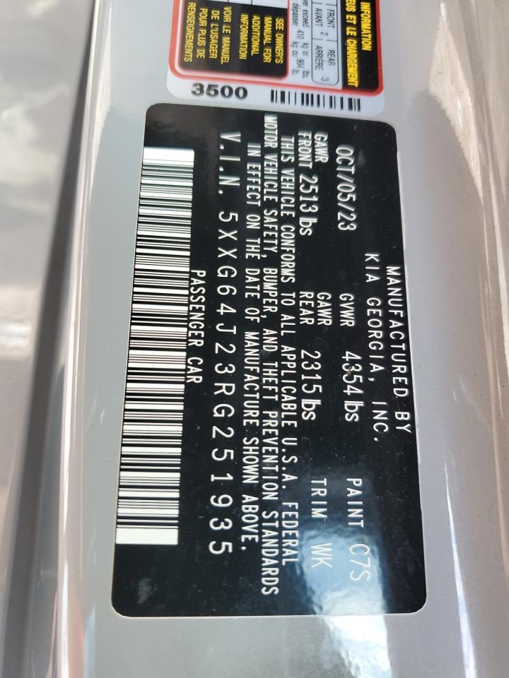 2024 Kia K5 Gt Line VIN: 5XXG64J23RG251935 Lot: 81771055