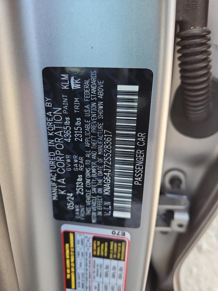 2025 Kia K5 Gt Line VIN: KNAG64J72S5283617 Lot: 82079825
