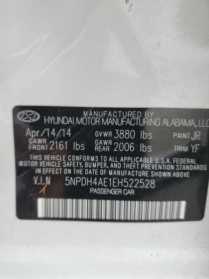 2014 Hyundai Elantra Se VIN: 5NPDH4AE1EH522528 Lot: 71845305