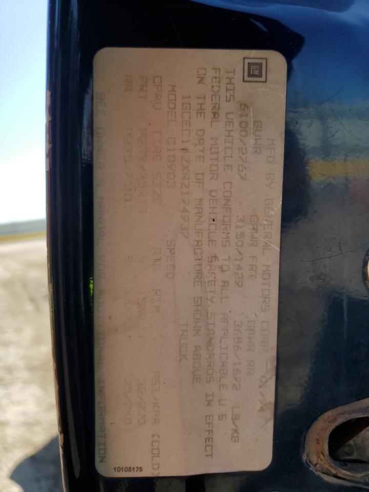 1994 Chevrolet Gmt-400 C1500 VIN: 1GCEC14ZXRZ174937 Lot: 80913115