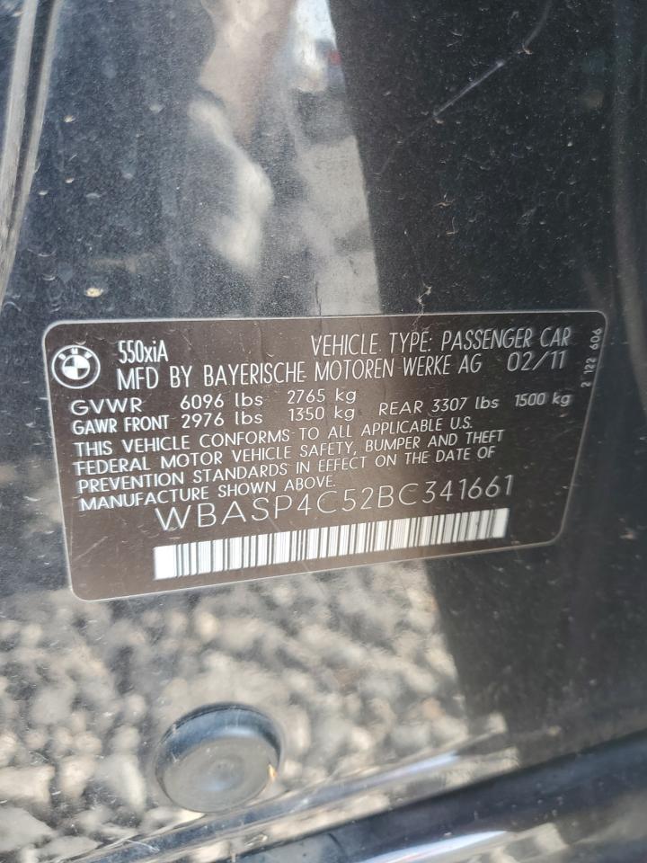 2011 BMW 550 Xigt VIN: WBASP4C52BC341661 Lot: 81675075