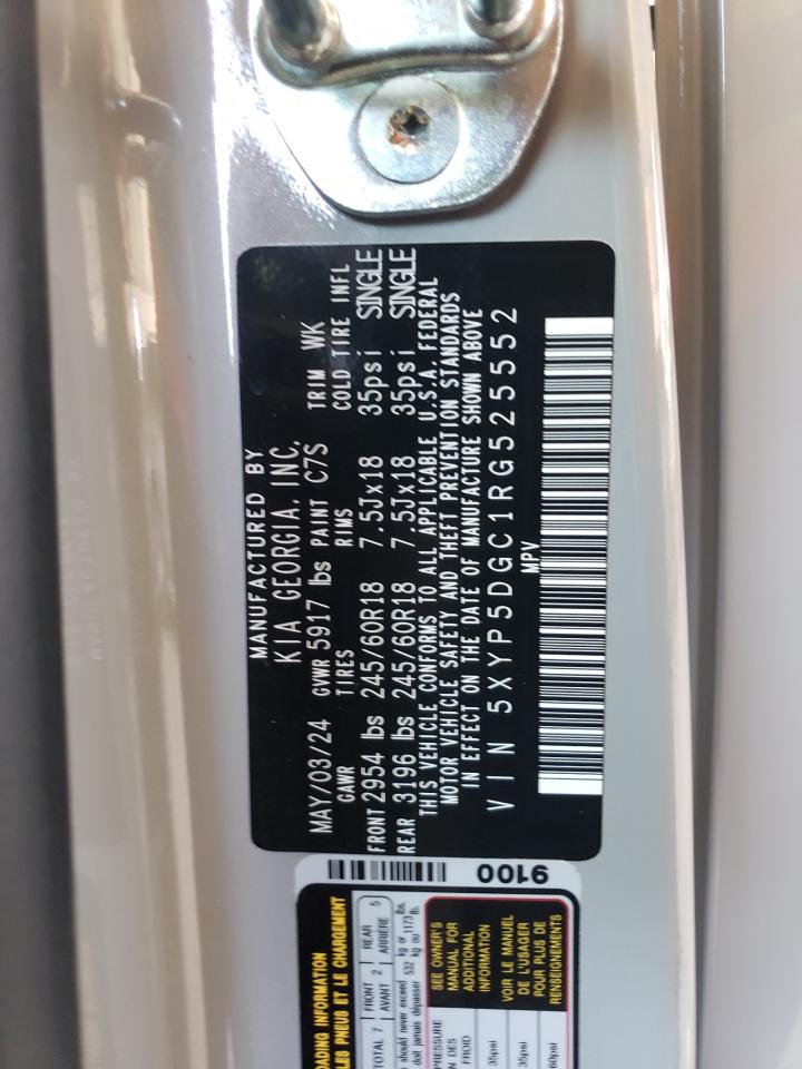 2024 Kia Telluride Sx VIN: 5XYP5DGC1RG525552 Lot: 70689225