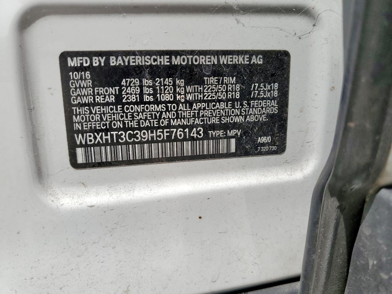 2017 BMW X1 xDrive28I VIN: WBXHT3C39H5F76143 Lot: 81252735