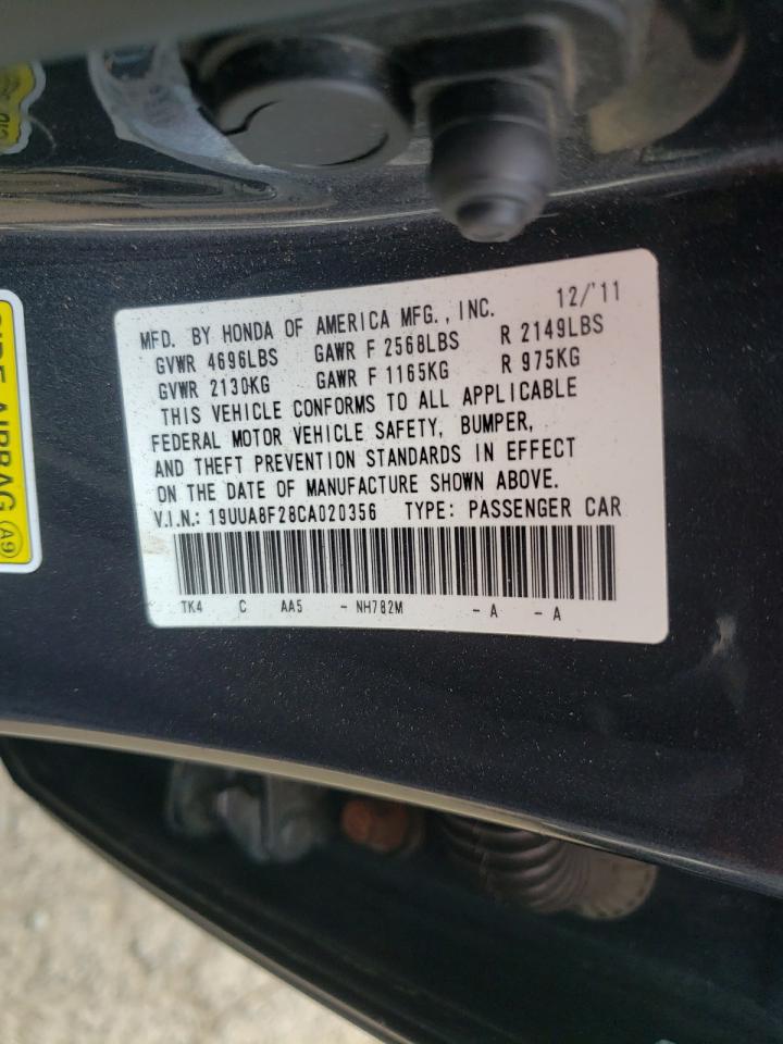 2012 Acura Tl VIN: 19UUA8F28CA020356 Lot: 81593065