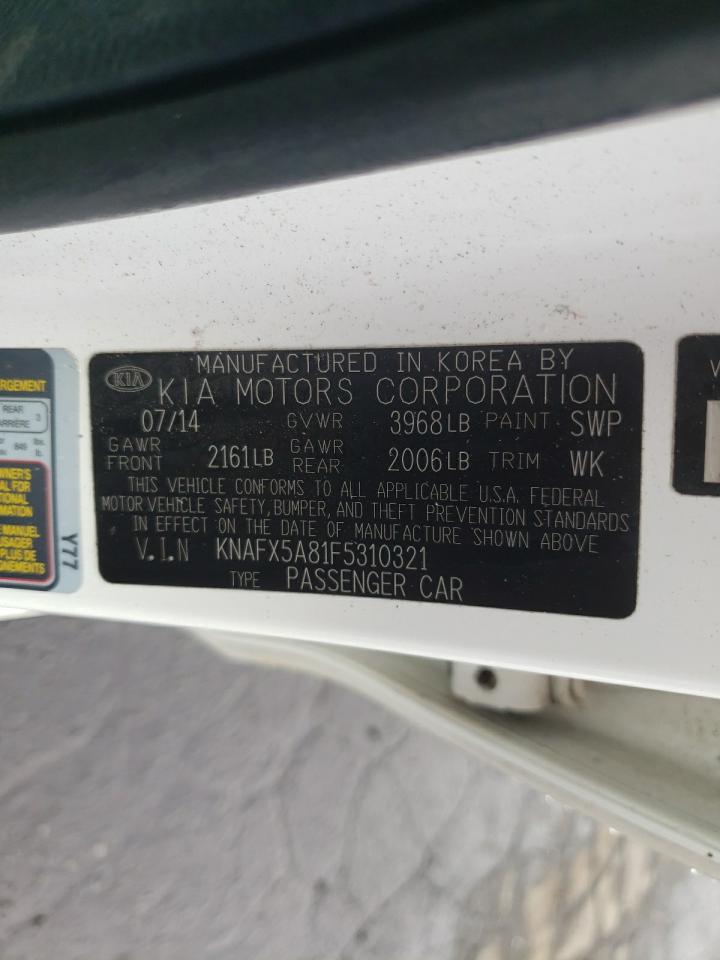 2015 Kia Forte Ex VIN: KNAFX5A81F5310321 Lot: 81645605
