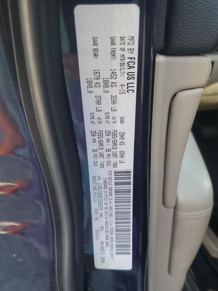 2015 Jeep Grand Cherokee Limited VIN: 1C4RJFBG6FC835979 Lot: 83856145