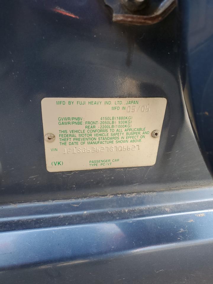 2007 Subaru Forester 2.5X VIN: JF1SG63627G706627 Lot: 83923895