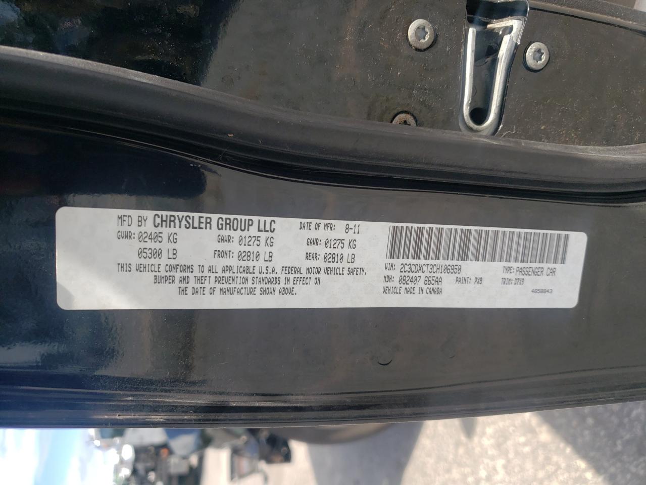 2012 Dodge Charger R/T VIN: 2C3CDXCT3CH106950 Lot: 72052815