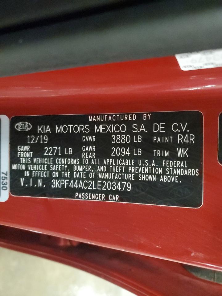 2020 Kia Forte Gt VIN: 3KPF44AC2LE203479 Lot: 69359155