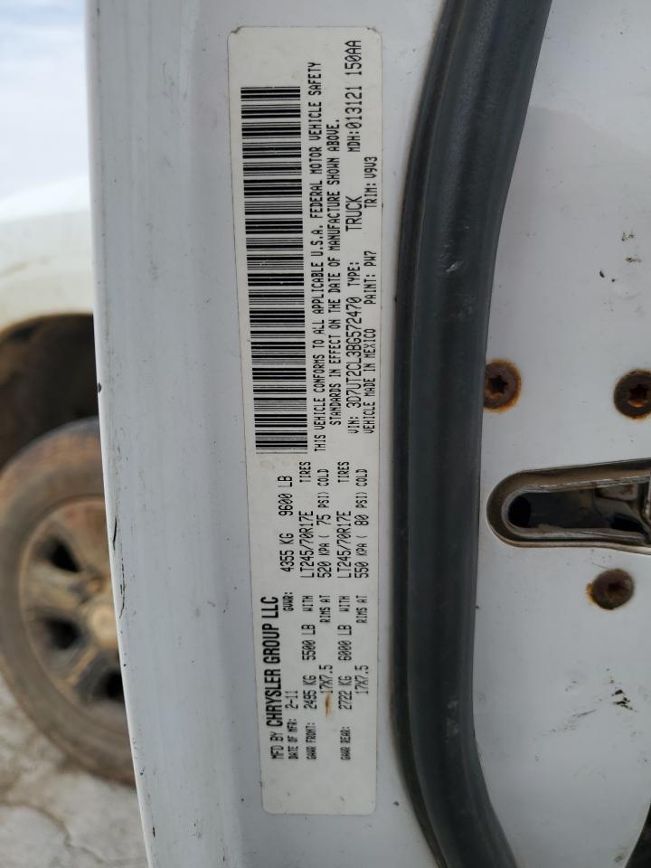 2011 Dodge Ram 2500 VIN: 3D7UT2CL3BG572470 Lot: 71638055