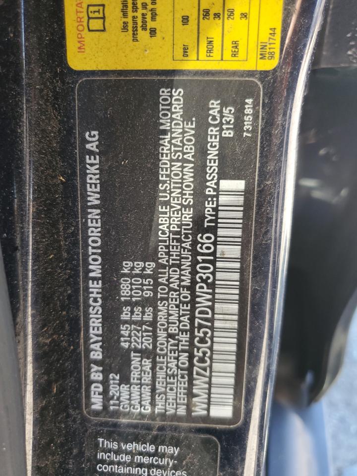 2013 Mini Cooper S Countryman VIN: WMWZC5C57DWP30166 Lot: 71202465