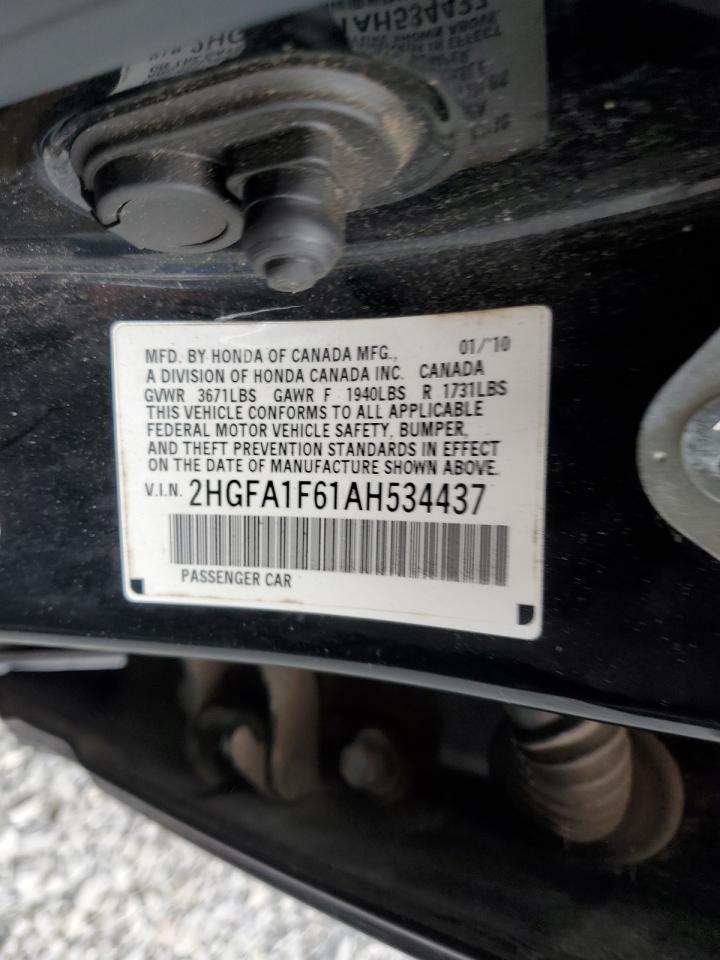 2010 Honda Civic Lx-S VIN: 2HGFA1F61AH534437 Lot: 81673075