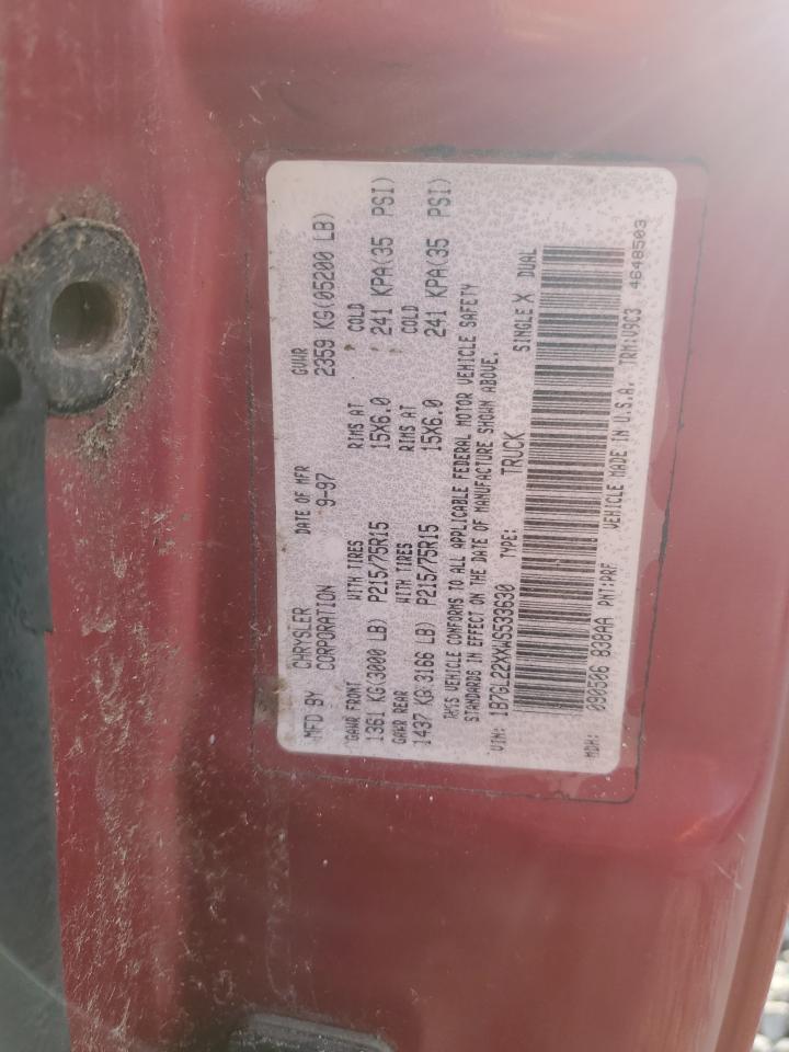 1998 Dodge Dakota VIN: 1B7GL22XXWS533630 Lot: 71678935