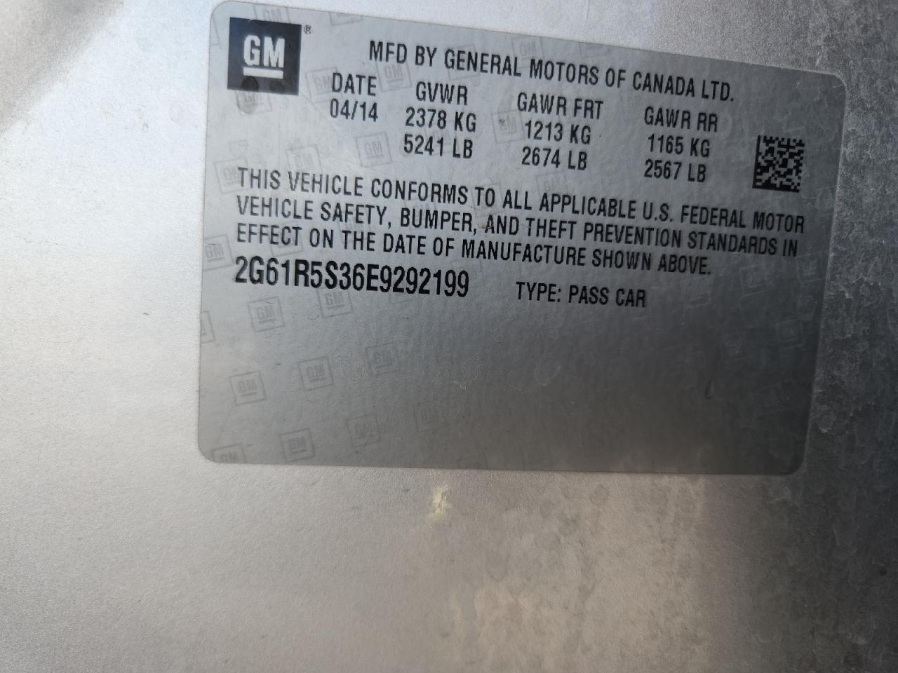 2014 Cadillac Xts Premium Collection VIN: 2G61R5S36E9292199 Lot: 71539565