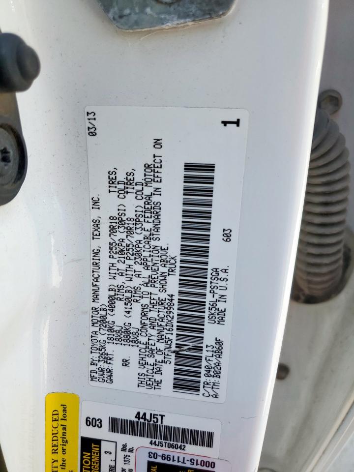 2013 Toyota Tundra Crewmax Sr5 VIN: 5TFDW5F16DX299844 Lot: 81659335