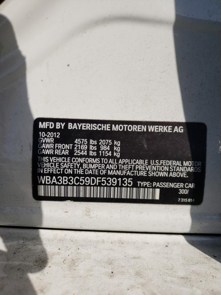 2013 BMW 328 Xi VIN: WBA3B3C59DF539135 Lot: 70821175